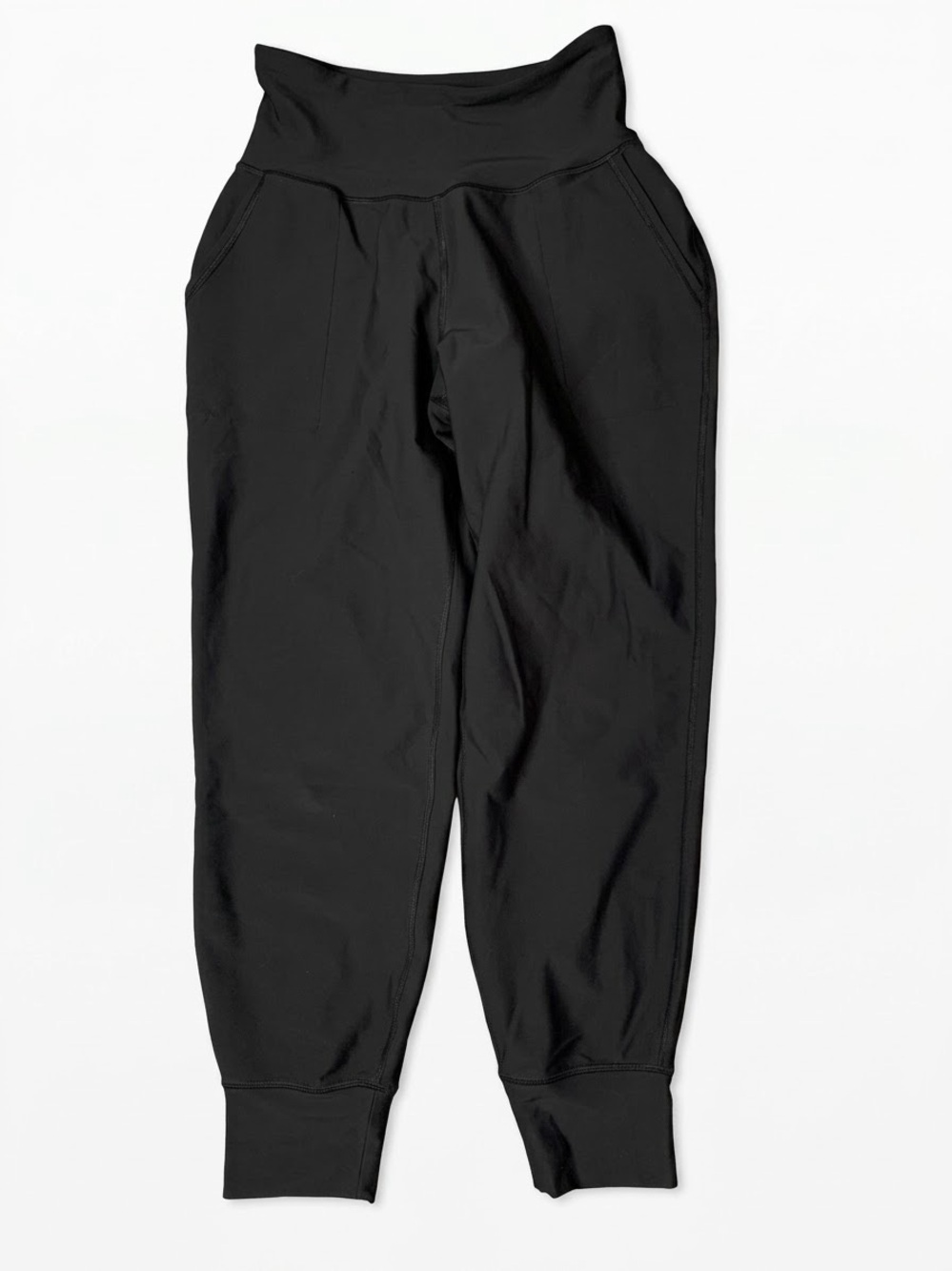 Old Navy Powersoft High Rise Joggers Black Small Petite Go-Dry Athletic Pants